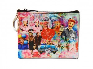 I Love Lucy Key Chain Coin Purse Collage Design